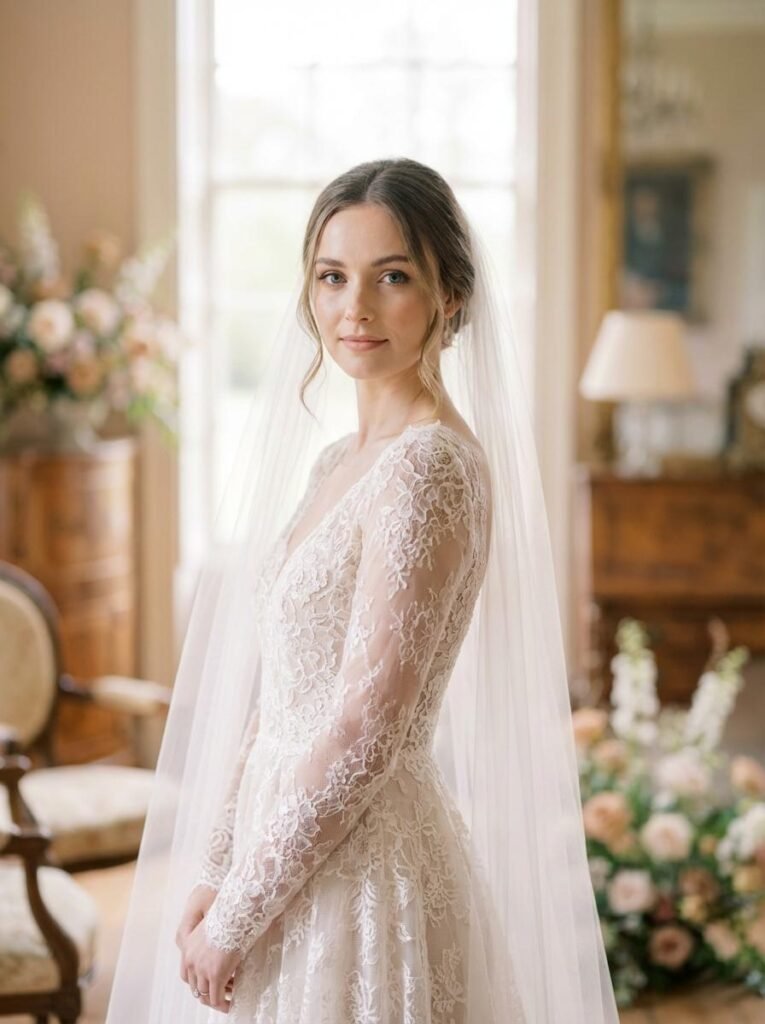 foto de la novia posando