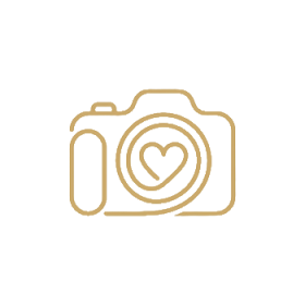 Camara de foto estilo icono, color dorado