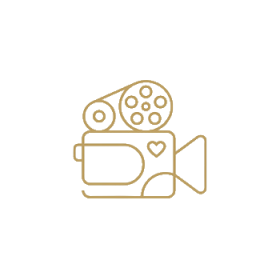 Camara de video estilo icono.